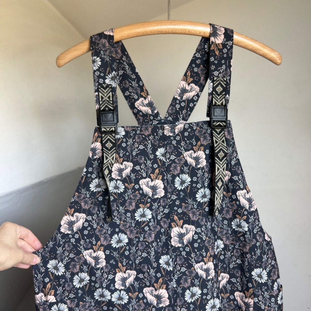 KAVU San Blas Overalls Large Quiet Wildflowers Floral Hiking Jumpsuit Quick Dry - Picture 2 of 8